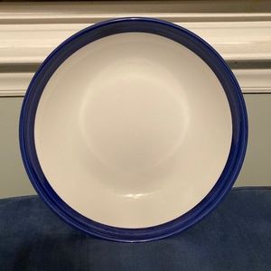 Over and Back Inc. 12" Blue Rim Pasta Serving Bowl
